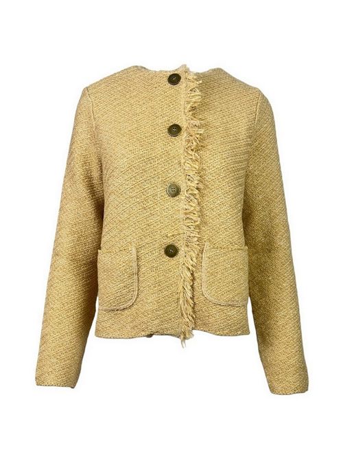 giacca donna in stuoia con frange Base Milano | B7787-3400438